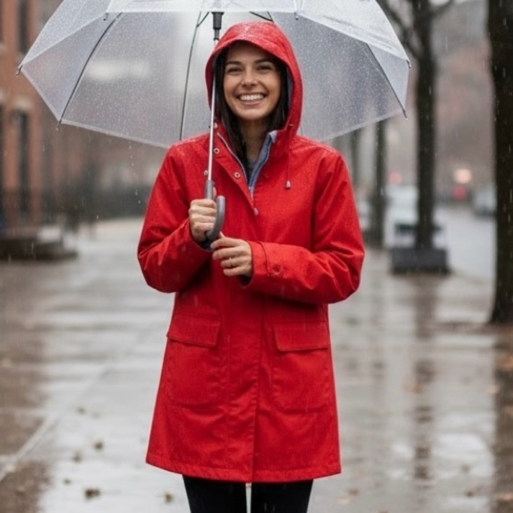 L.L. Bean Women’s Hooded Raincoat size M